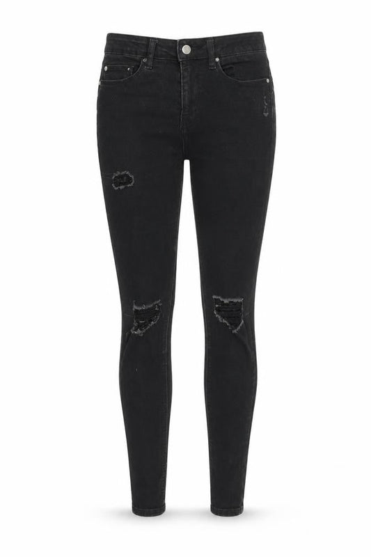 Very Womens Black Cotton Skinny Jeans Size 26 in L33 in Slim Zip