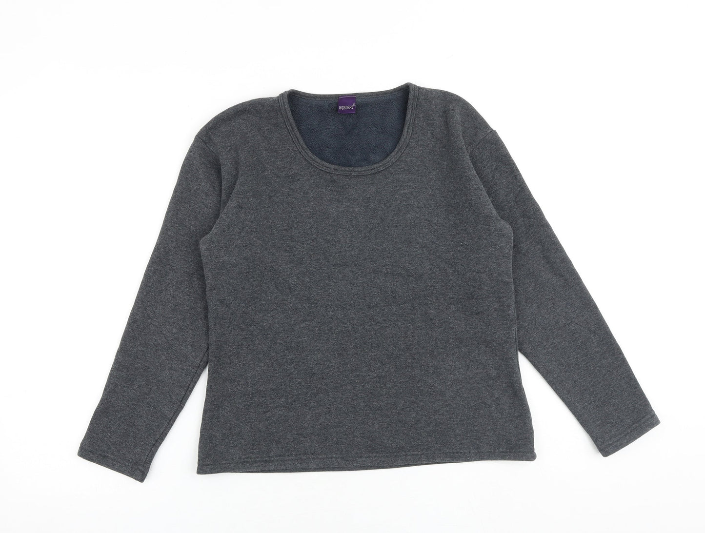 Wonders Womens Grey Cotton Pullover Sweatshirt Size M Pullover