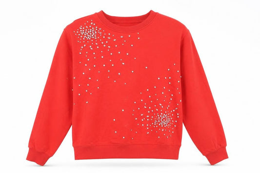 Marks and Spencer Womens Red Polyester Pullover Sweatshirt Size S Pullover