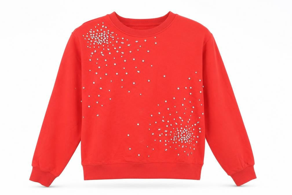 Marks & Spencer Womens Red Polyester Pullover Sweatshirt Size S Pullover