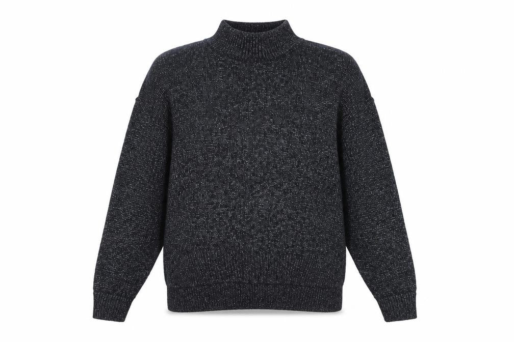 Zara Womens Black High Neck Polyester Pullover Jumper Size M
