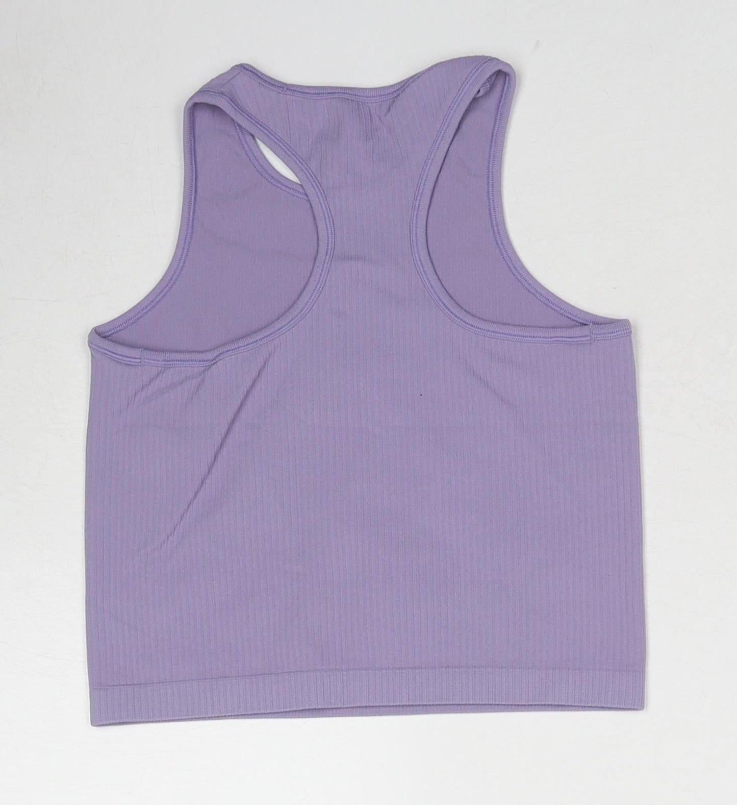 H&M Girls Purple Polyamide Basic Tank Size 8-9 Years Round Neck Pullover - 8-10 Years