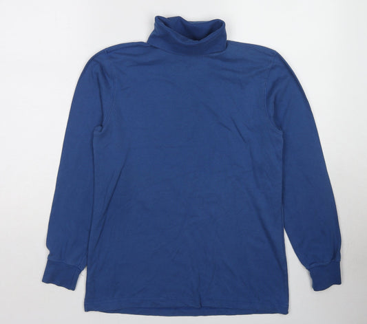 Lands' End Womens Blue Cotton Pullover Sweatshirt Size 4 Pullover