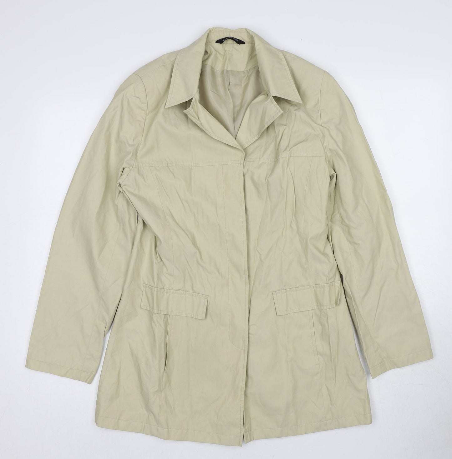 St. Bernard Womens Beige Jacket Size 12 Button