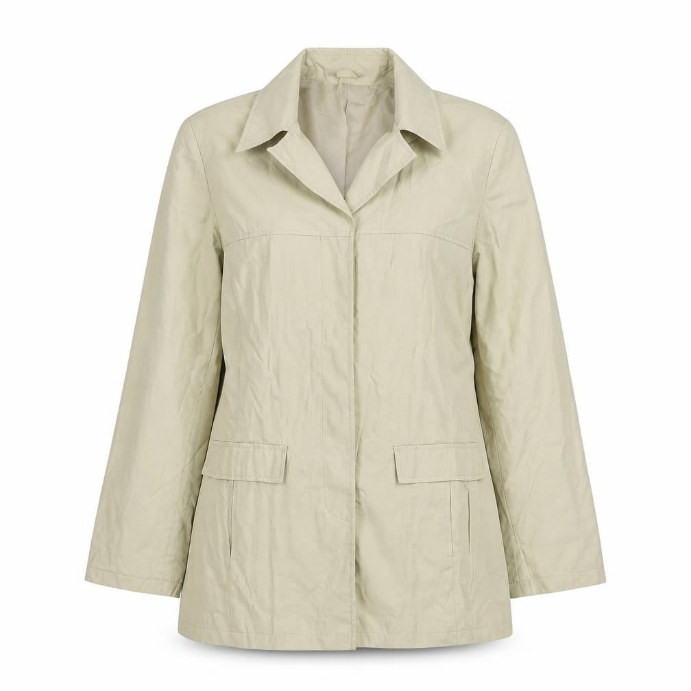 St. Bernard Womens Beige Jacket Size 12 Button