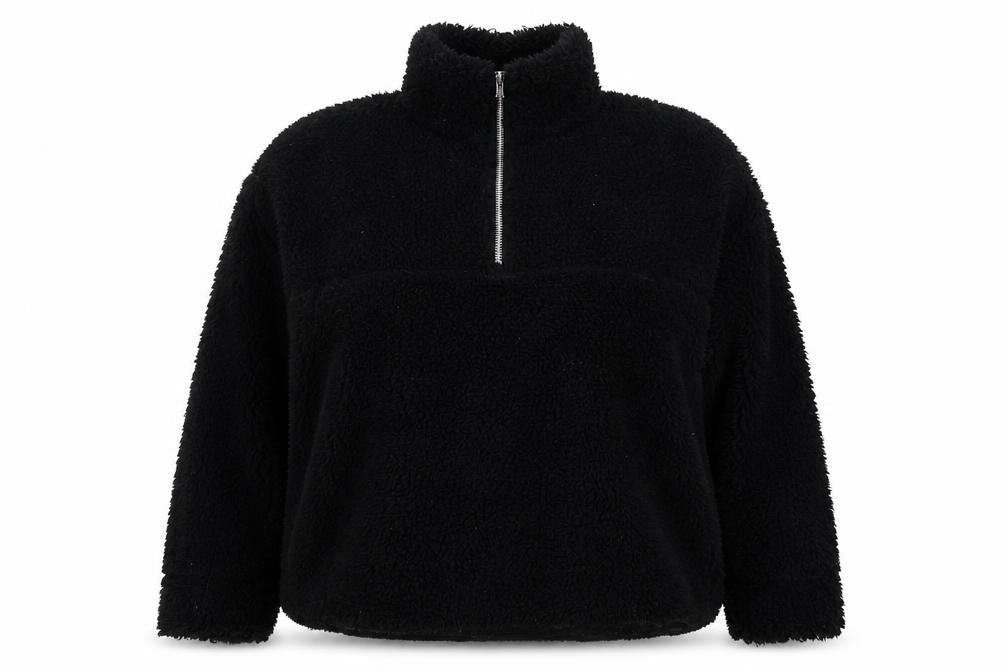 PRETTYLITTLETHING Womens Black Polyester Pullover Sweatshirt Size S Pullover