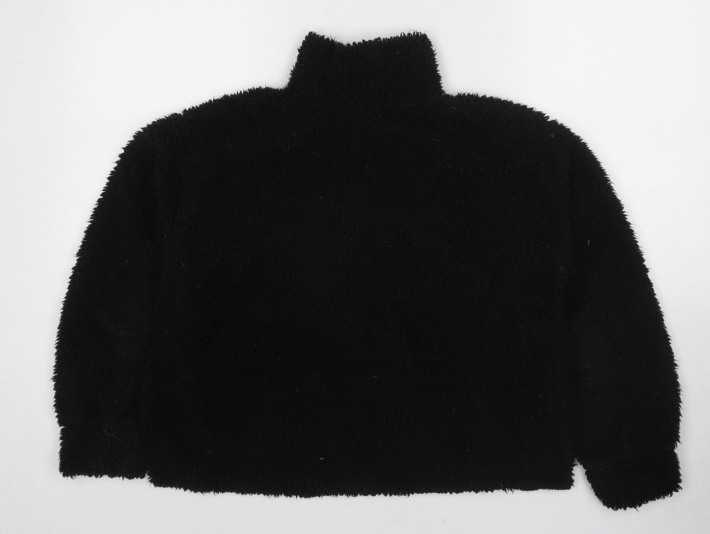 PRETTYLITTLETHING Womens Black Polyester Pullover Sweatshirt Size S Pullover