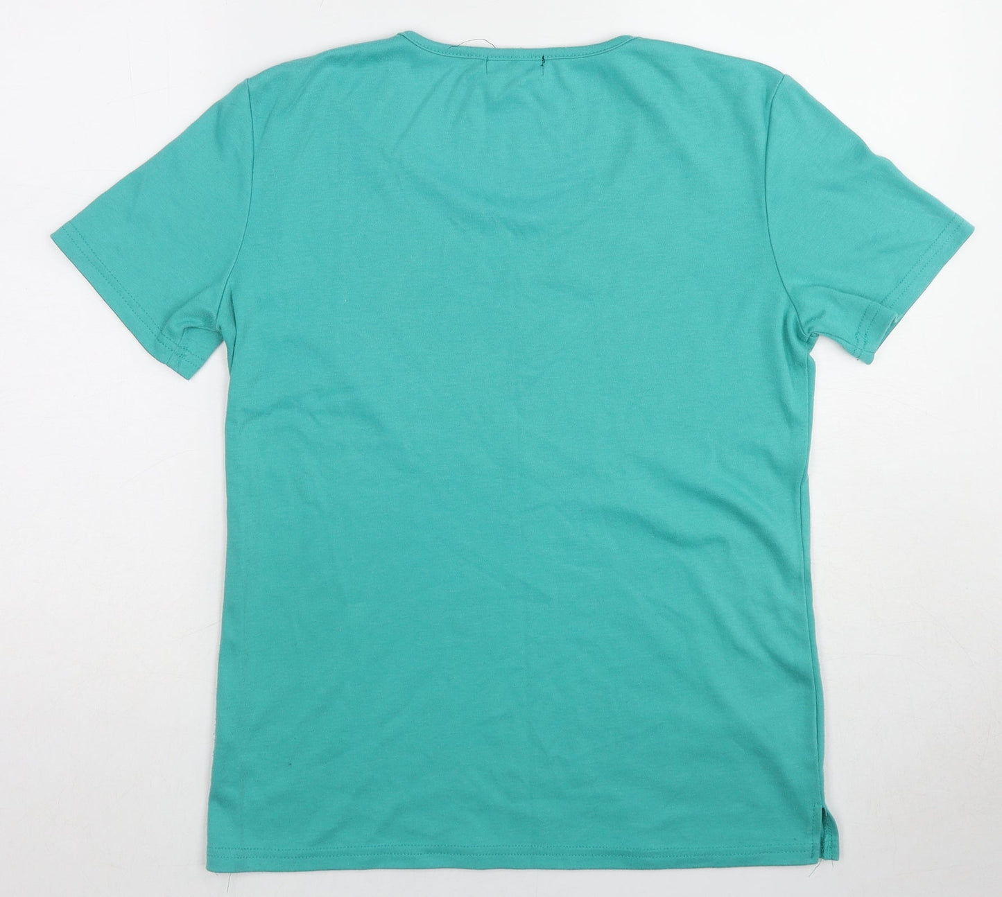 Paramour Womens Green Polyester Basic T-Shirt Size S Scoop Neck - Size S-M