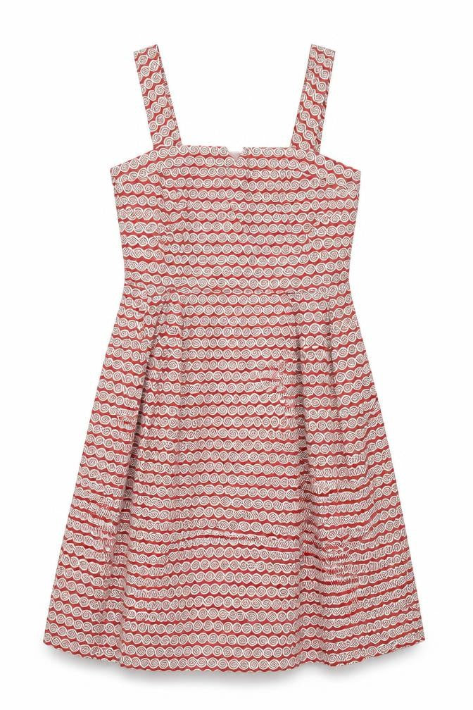Great Plains London Womens Multicoloured Geometric Cotton A-Line Size XS Square Neck Zip