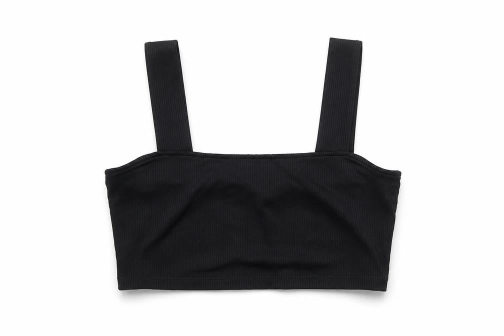 Divided by H&M Womens Black Polyester Cropped Tank Size M Square Neck