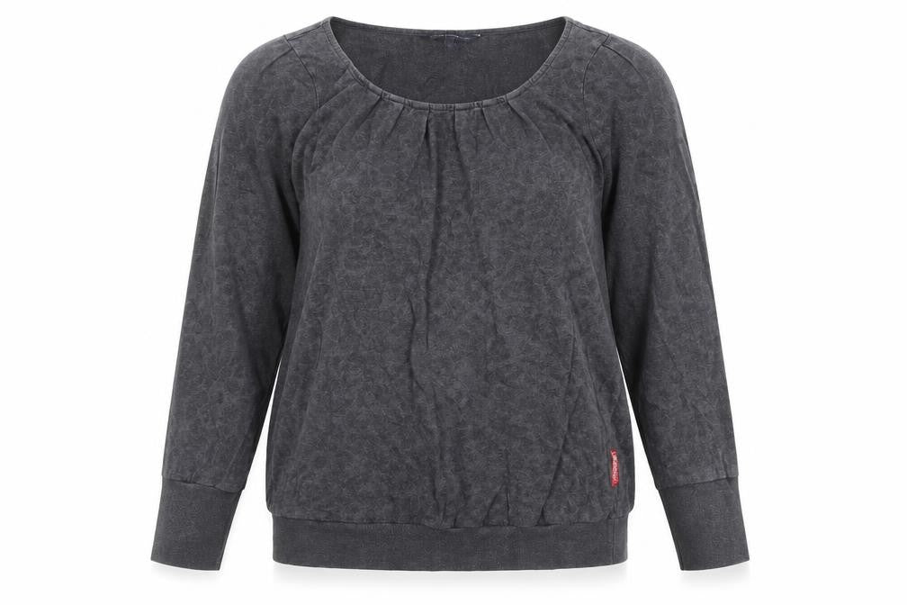 French Connection Womens Grey Animal Print Cotton Pullover Sweatshirt Size L Pullover - Leopard pattern