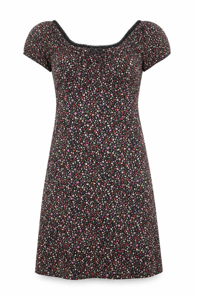 Kit Womens Multicoloured Floral Polyester A-Line Size 10 Off the Shoulder Pullover