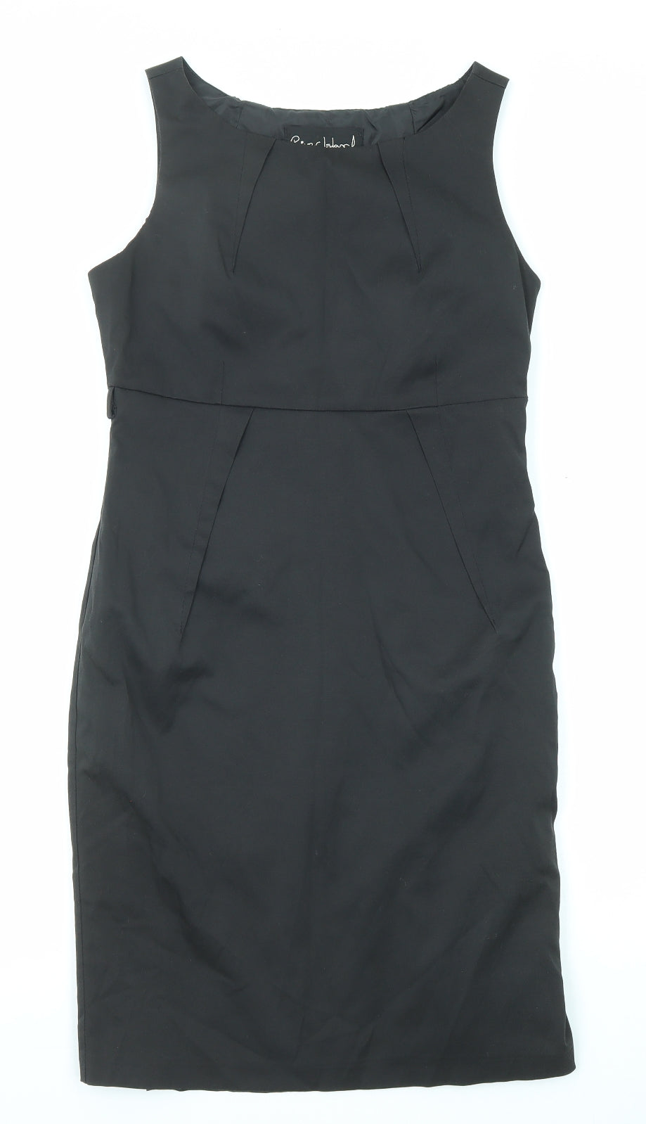 River Island Womens Black Polyester Shift Size 10 Round Neck Zip