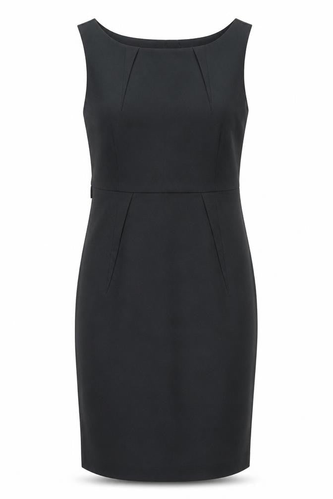 River Island Womens Black Polyester Shift Size 10 Round Neck Zip