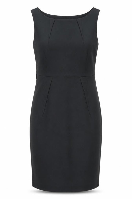 River Island Womens Black Polyester Shift Size 10 Round Neck Zip