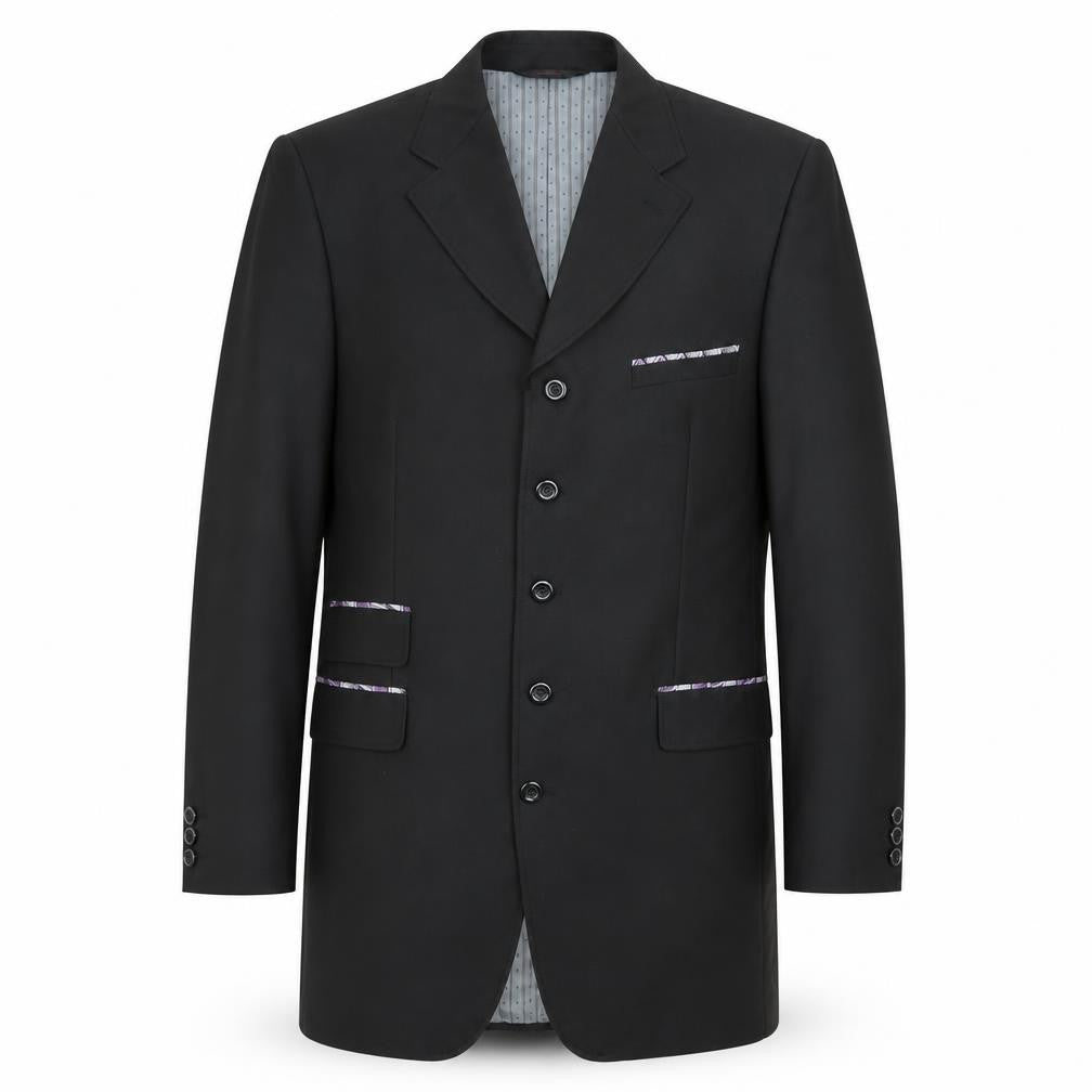 Pallini Mens Black Polyester Jacket Suit Jacket Size 42 Regular