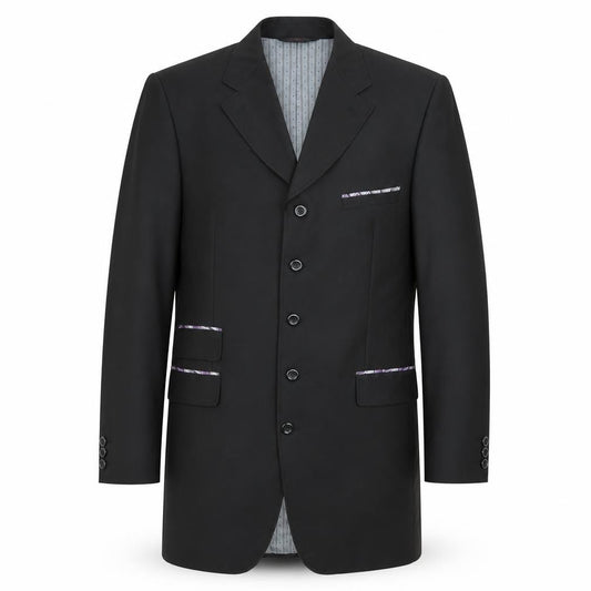 Pallini Mens Black Polyester Jacket Suit Jacket Size 42 Regular