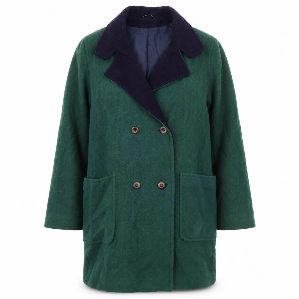 Murray Brothers Womens Green Overcoat Coat Size 18 Button
