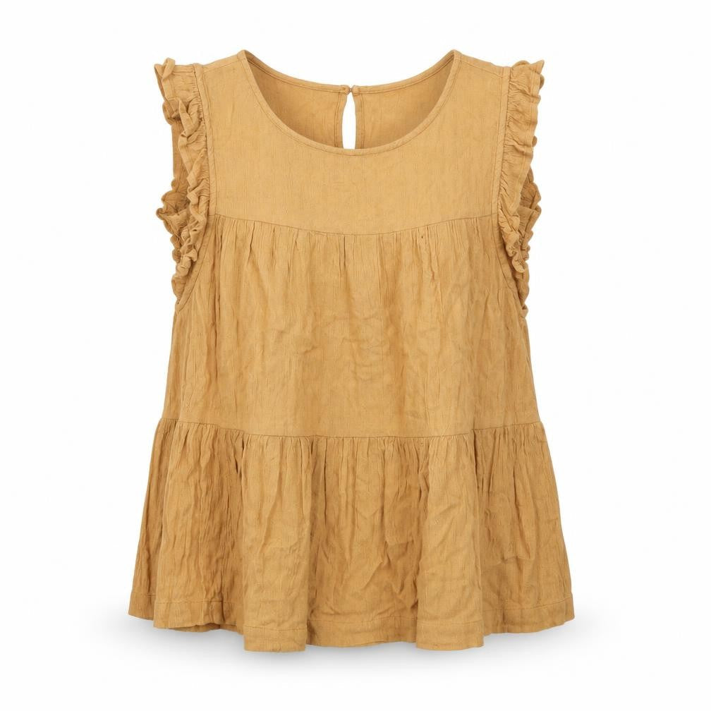 American Eagle Outfitters Womens Beige Viscose Basic Tank Size M Boat Neck
