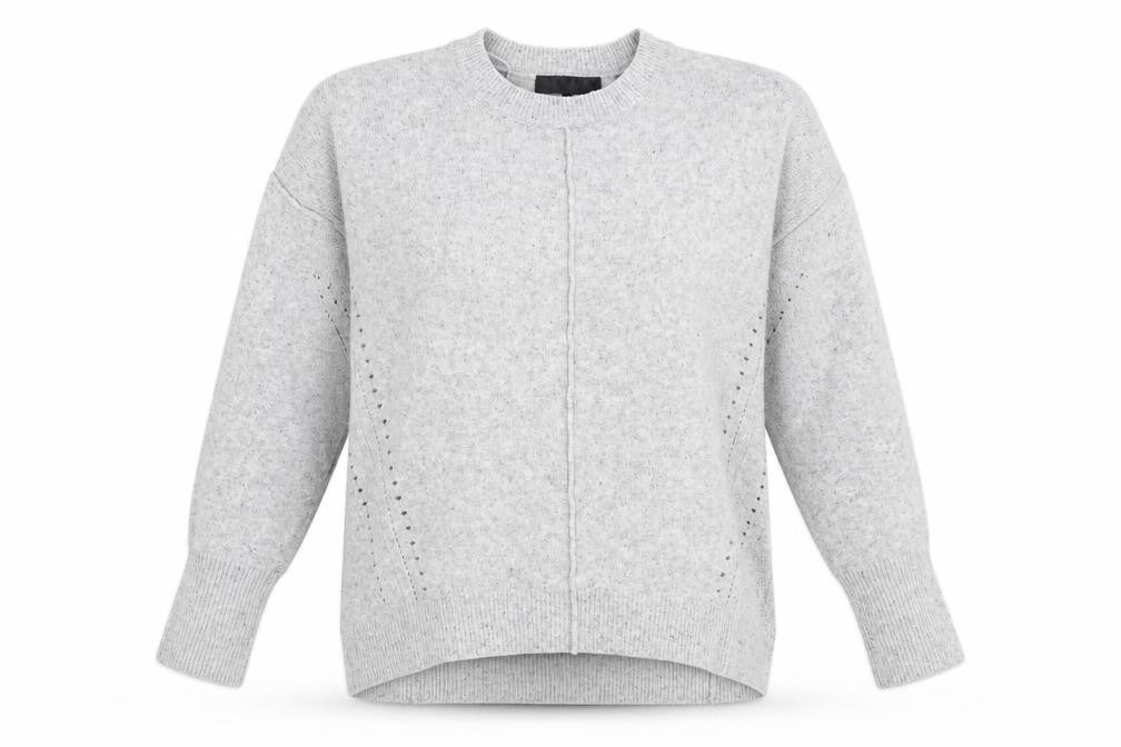 Topshop Womens Grey Round Neck Acrylic Pullover Jumper Size 10
