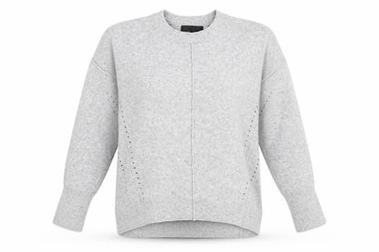 Topshop Womens Grey Round Neck Acrylic Pullover Jumper Size 10