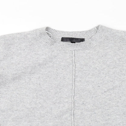 Topshop Womens Grey Round Neck Acrylic Pullover Jumper Size 10