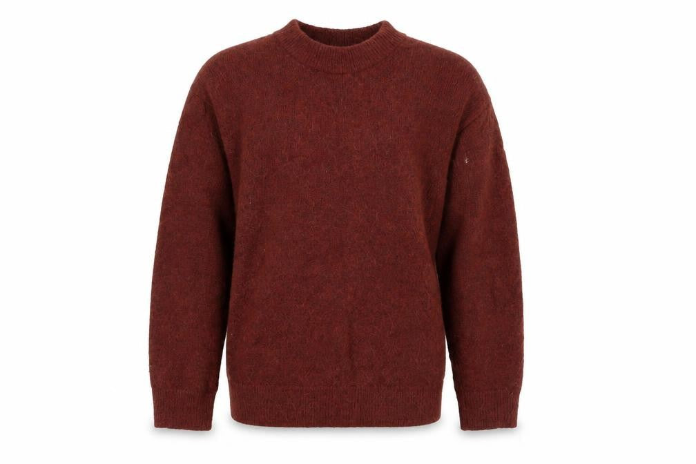H&M Mens Brown Round Neck Acrylic Pullover Jumper Size S Long Sleeve