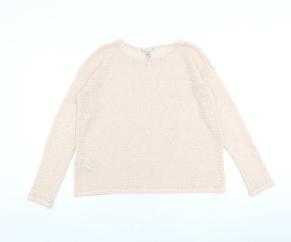 Forever 21 Womens Pink Round Neck Polyester Pullover Jumper Size L