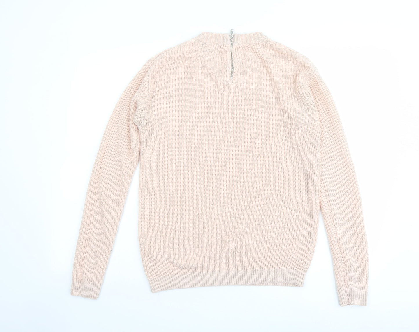 Dorothy Perkins Womens Pink Round Neck Acrylic Pullover Jumper Size 8