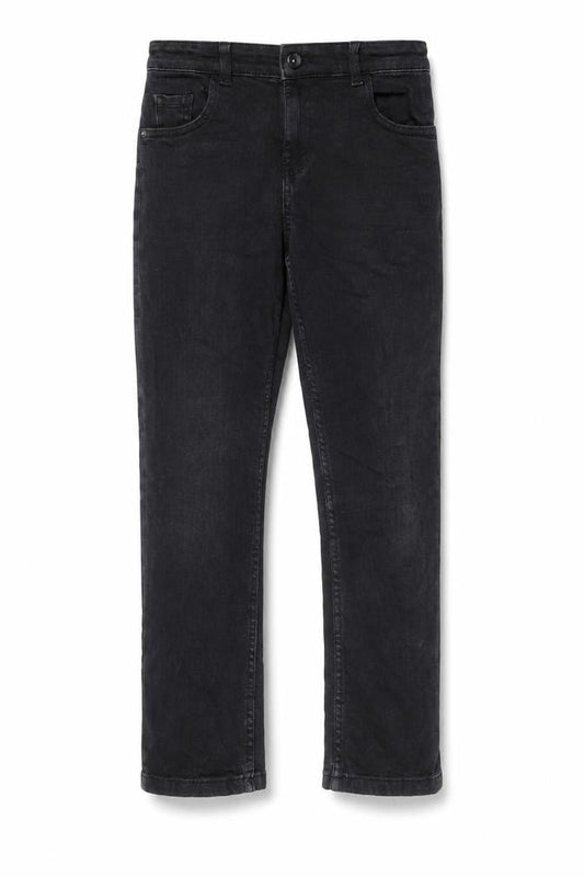 Marks & Spencer Girls Black Cotton Skinny Jeans Size 10-11 Years Regular Zip