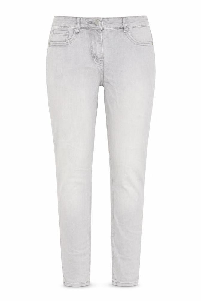 Next Womens Grey Cotton Skinny Jeans Size 10 L31 in Regular Zip