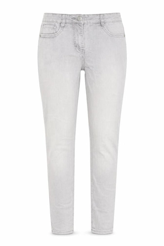 Next Womens Grey Cotton Skinny Jeans Size 10 L31 in Regular Zip