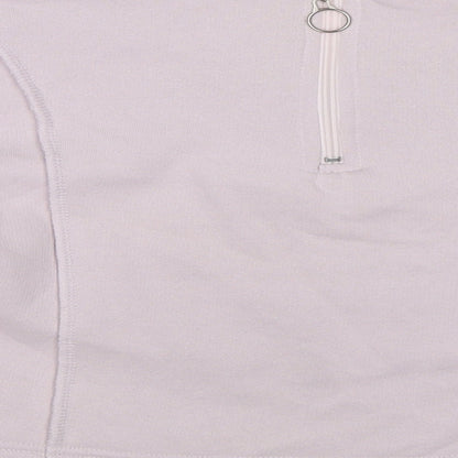 Aurora Womens Pink Cotton Pullover Sweatshirt Size XL Zip