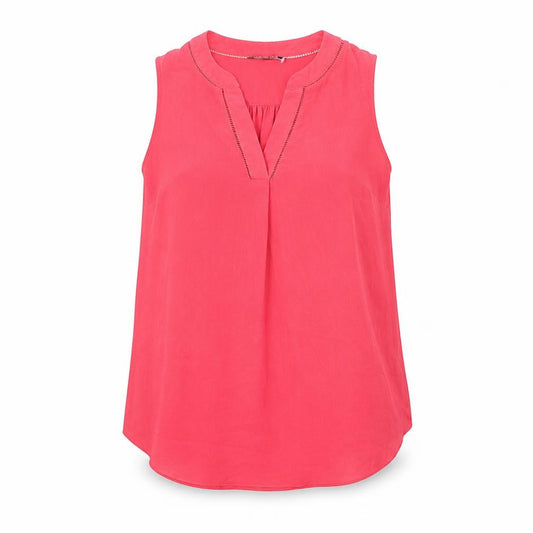 NEXT Womens Pink Polyester Basic Blouse Size 12 V-Neck