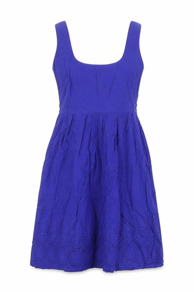 Dorothy Perkins Womens Blue Polyester Tank Dress Size 10 Scoop Neck Zip
