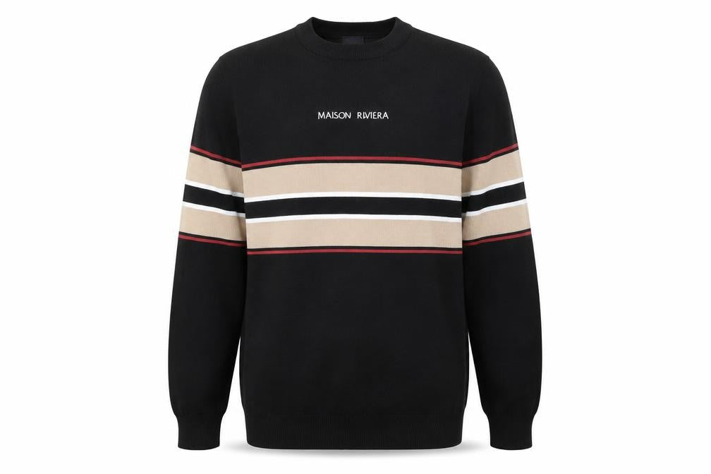 River Island Mens Black Round Neck Polyester Pullover Jumper Size S Long Sleeve