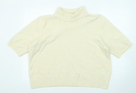 H&M Womens Beige Roll Neck Polyester Pullover Jumper Size XL