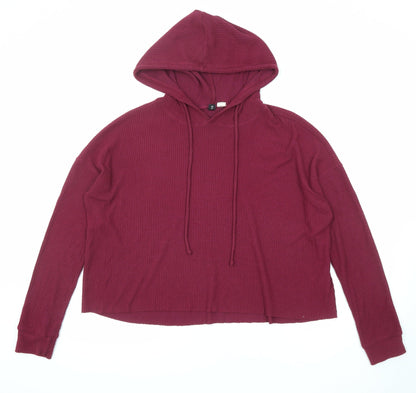 Additional front view of BDG women’s purple round neck polyester jumper, size XS
