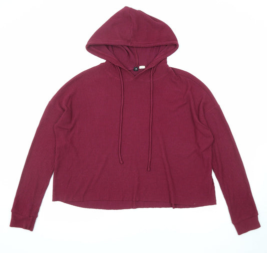 BDG Womens Purple Round Neck Polyester Pullover Jumper Size XS