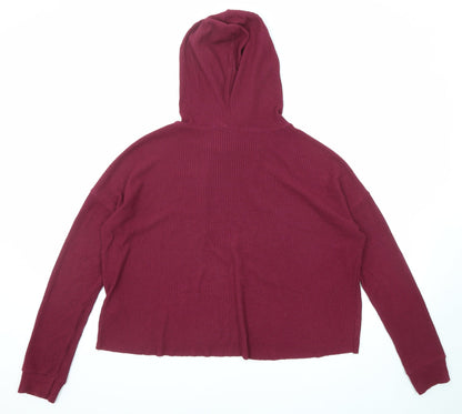 Back view of BDG women’s purple round neck polyester jumper, size XS