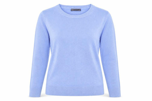 Marks & Spencer Womens Purple Round Neck Acrylic Pullover Jumper Size 6
