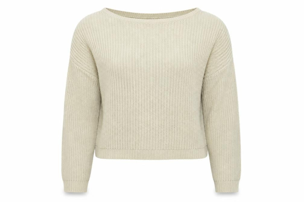 Missguided Womens Beige Boat Neck Acrylic Pullover Jumper Size 22