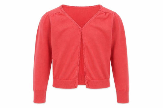 Gap Girls Red V-Neck Cotton Cardigan Jumper Size 4 Years Button