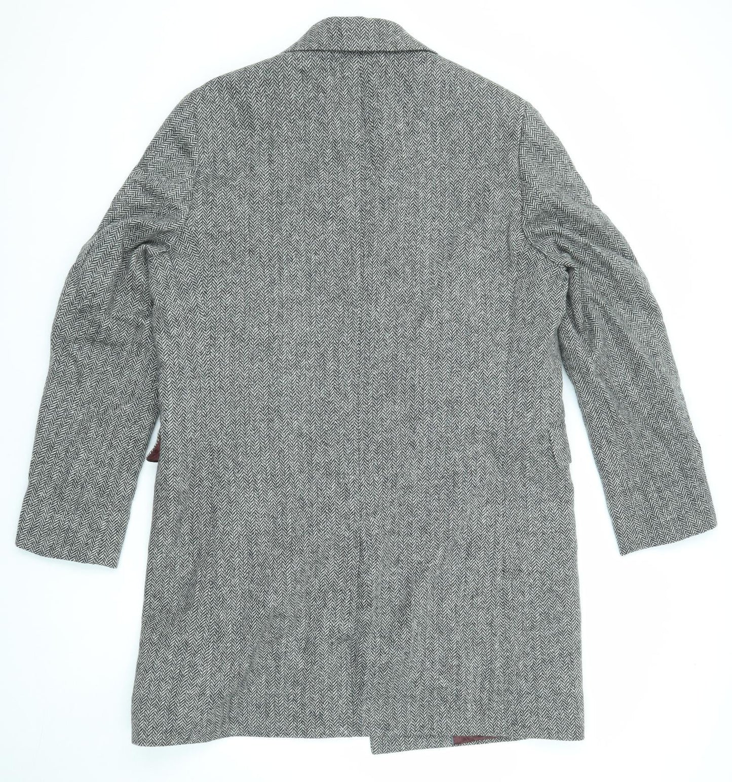 Marks and Spencer Mens Grey Overcoat Coat Size XL Button