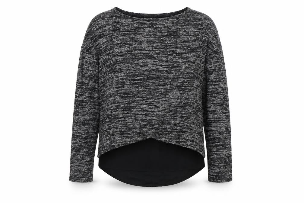 Deane & White Womens Black Polyester Basic T-Shirt Size 14 Round Neck