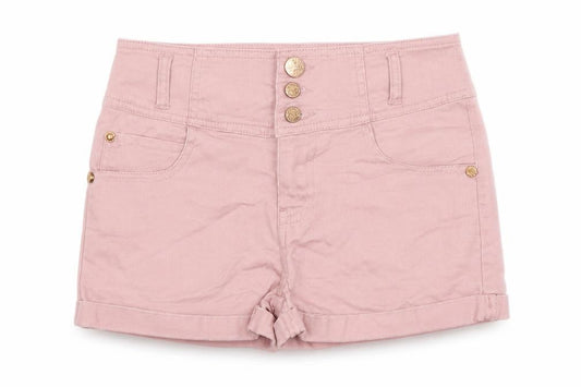 Kylie Girls Pink Cotton Boyfriend Shorts Size 11 Years Regular Zip