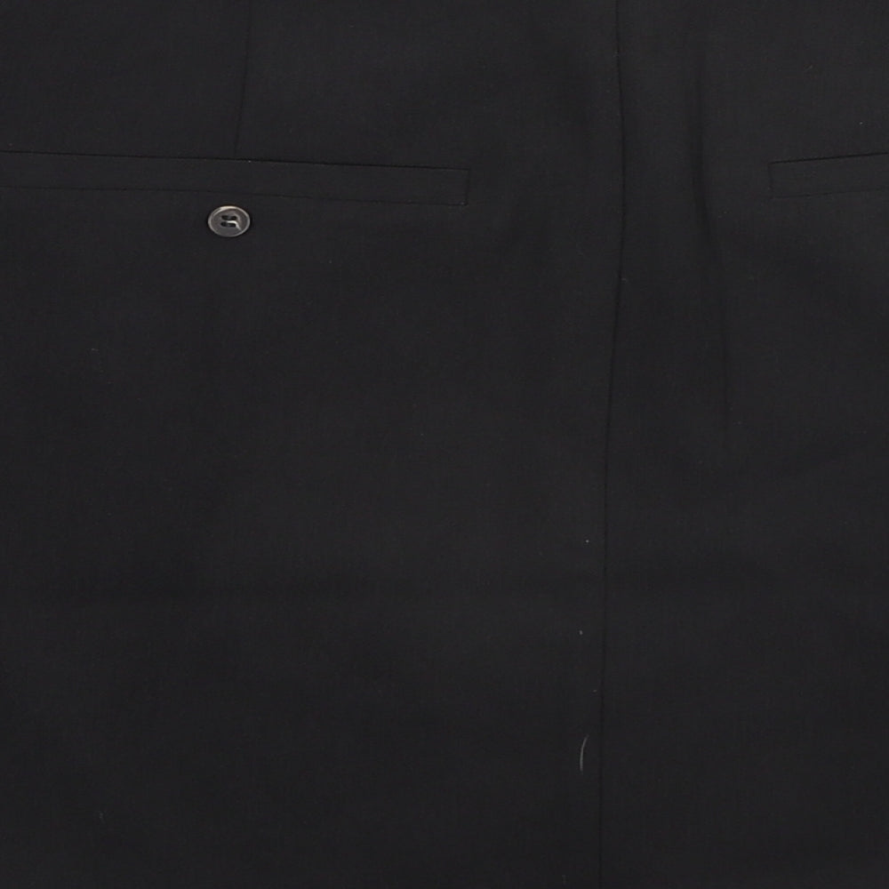 Topshop Womens Black Polyester A-Line Skirt Size 12 Zip