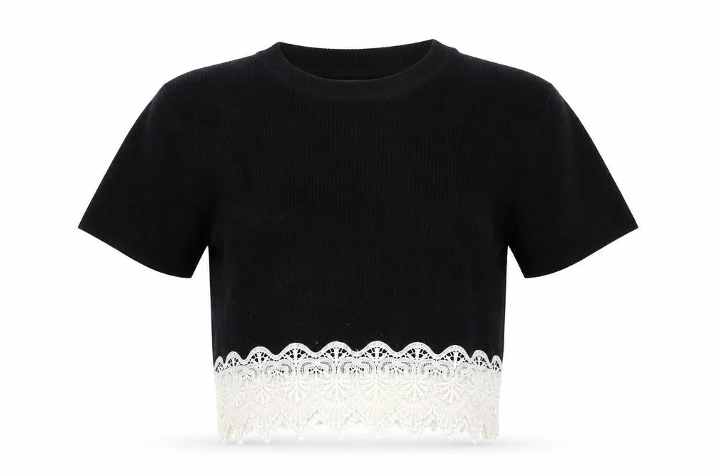 Stella Morgan Womens Black Round Neck Acrylic Pullover Jumper Size 12