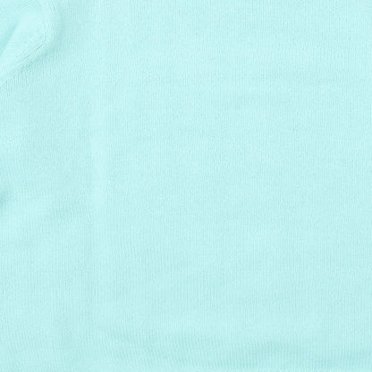 EWM Womens Blue Mock Neck Acrylic Pullover Jumper Size 14
