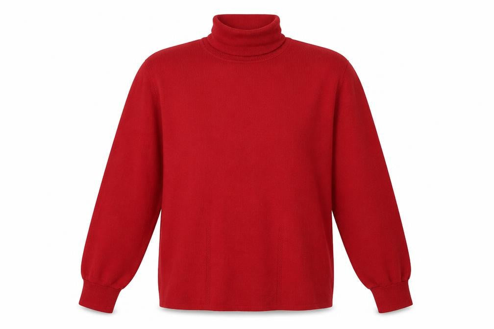 Libra Womens Red Roll Neck Viscose Pullover Jumper Size L